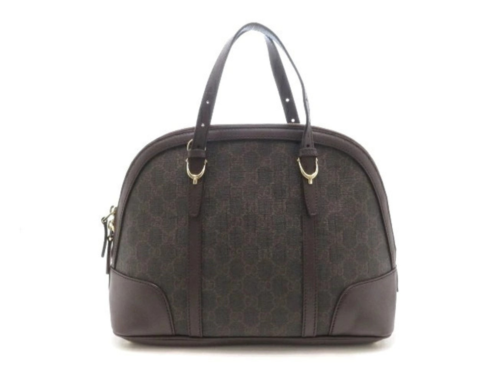 Gucci shoulder bag GG canvas dark brown
